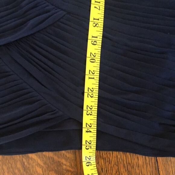 Adrianna Papell Collection Navy Blue Strapless Shutter Pleat Dress - Picture 14 of 14